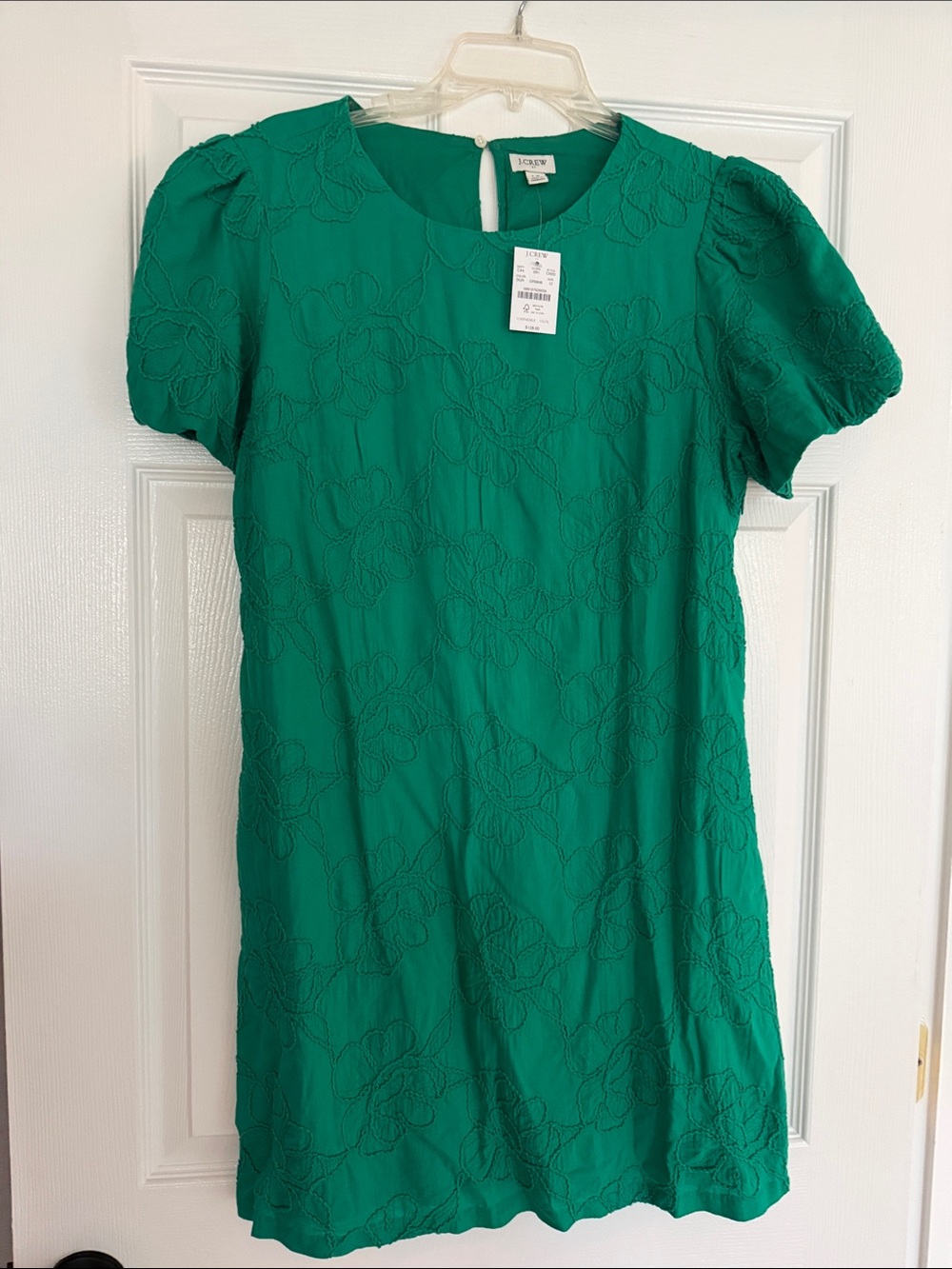 J. Crew Green Embroidered Shift Dress 12